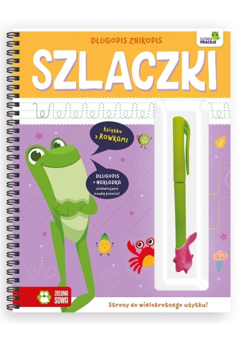 Długopis znikopis. Szlaczki