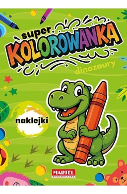 Super kolorowanka Dinozaury z naklejkami
