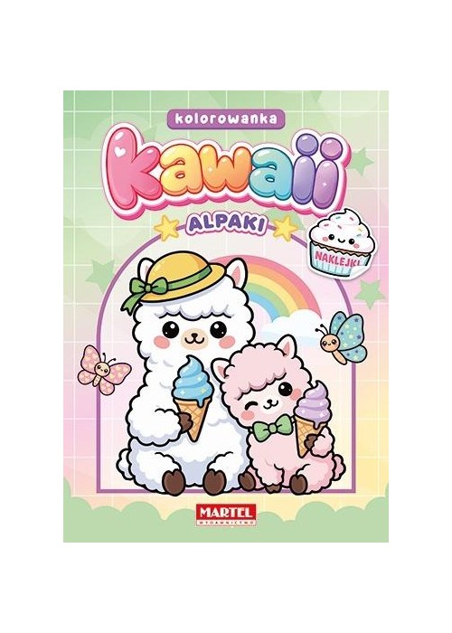 Kawaii Alpaki z naklejkami