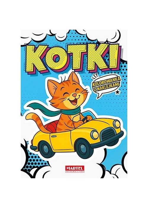 Kolorowanka komiksowa Kotki z naklejkami