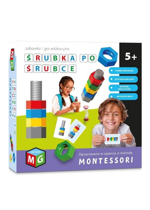 Śrubka po śrubce - gra edukacyjna Montessori