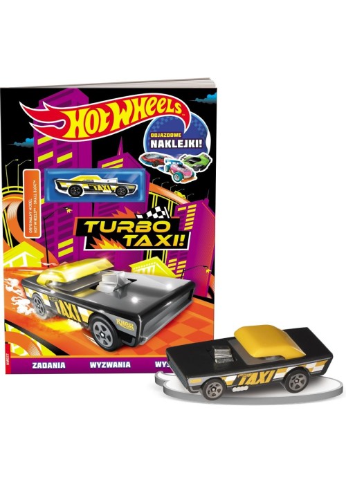 Mattel Hot Wheels Turbo Taxi zadania + naklejki
