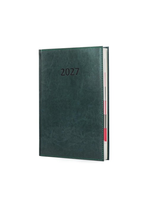 Kalendarz 2027 A4 Agenda Dzienny Zielony