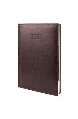 Kalendarz 2027 B5 Agenda Dzienny Brązowy