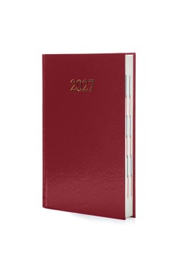 Kalendarz 2027 A5 Ekonomiczny Dzienny Bordo