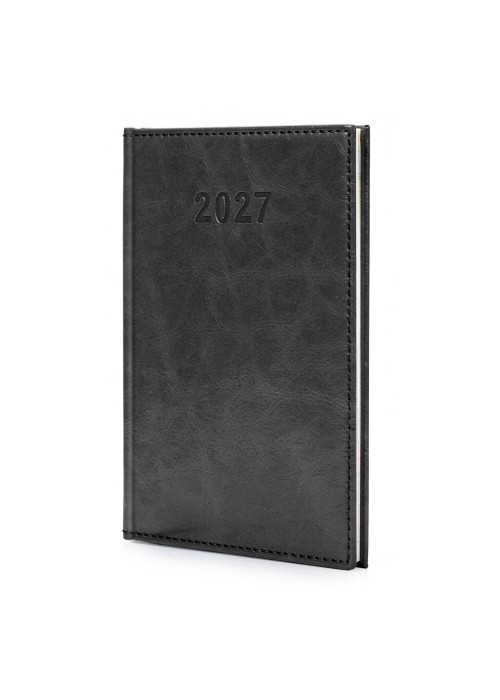 Kalendarz 2027 A5 Agenda Tygodniowy Czarny