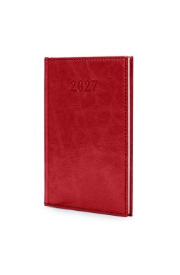 Kalendarz 2027 A5 Agenda Tygodniowy Czerwony