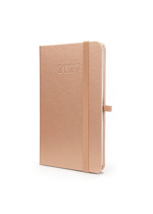Kalendarz 2027 B6 Slim Tygodniowy Rose Gold