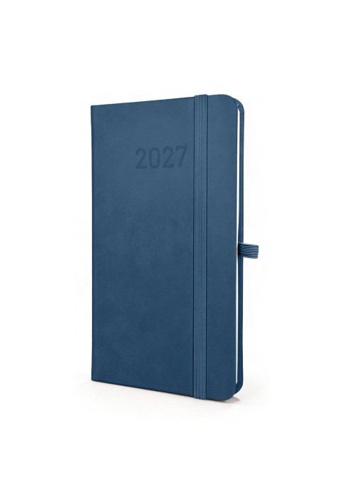 Kalendarz 2027 B6 Slim Tygodniowy Niebieski