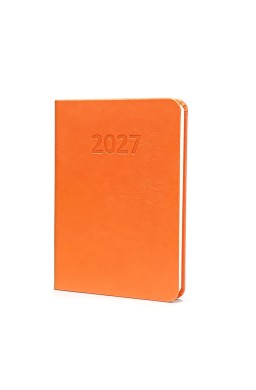 Kalendarz 2027 A6 Prestige Tygodniowy Pomarańczowy