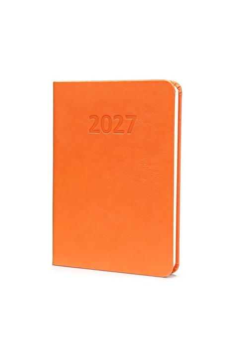 Kalendarz 2027 A6 Prestige Tygodniowy Pomarańczowy