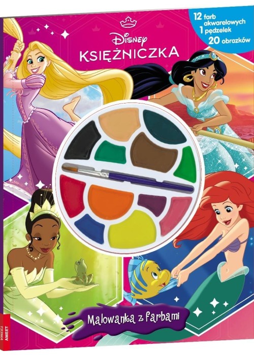 Disney Księżniczka. Malowanka z farbami