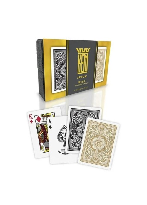 Karty Poker zestaw czarno-złote
