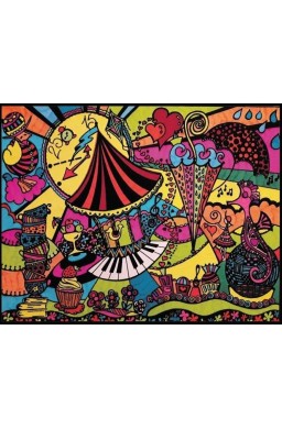 Kolorowanka welwetowa 47x35cm Karuzela