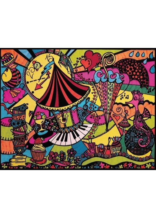 Kolorowanka welwetowa 47x35cm Karuzela