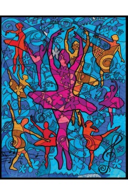 Kolorowanka welwetowa 47x35cm Baletnice
