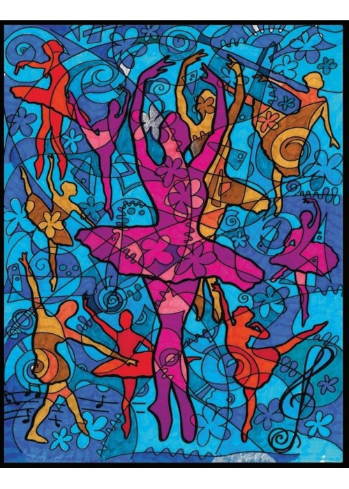 Kolorowanka welwetowa 47x35cm Baletnice