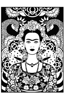 Kolorowanka welwetowa 47x35cm Frida Kahlo