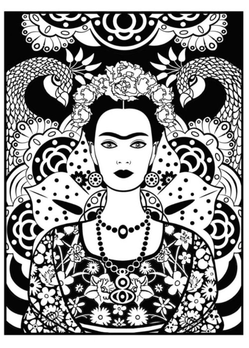 Kolorowanka welwetowa 47x35cm Frida Kahlo