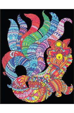 Kolorowanka welwetowa 47x35cm Kitsune Lis...