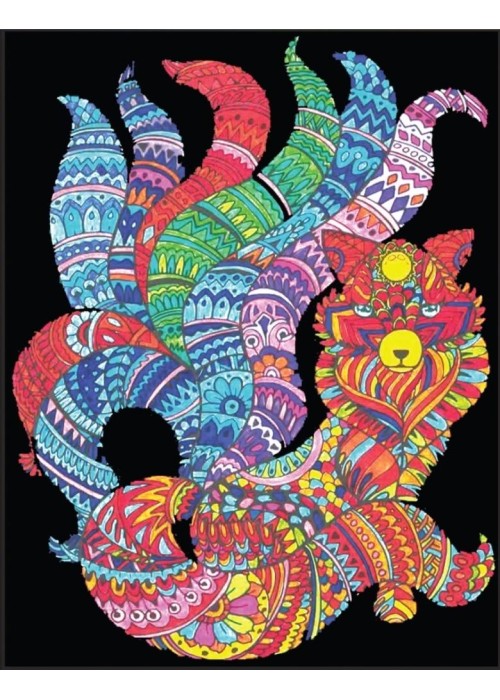 Kolorowanka welwetowa 47x35cm Kitsune Lis...