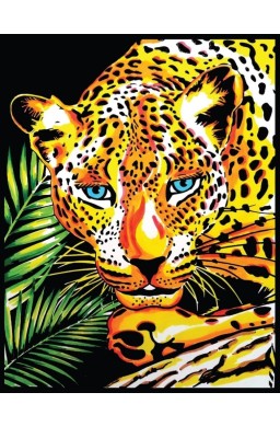 Kolorowanka welwetowa 47x35cm Leopard