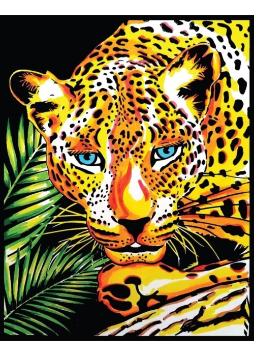 Kolorowanka welwetowa 47x35cm Leopard