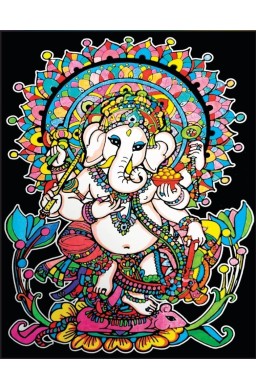 Kolorowanka welwetowa 47x35cm Ganesha