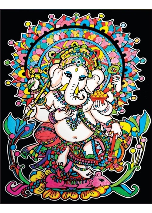 Kolorowanka welwetowa 47x35cm Ganesha