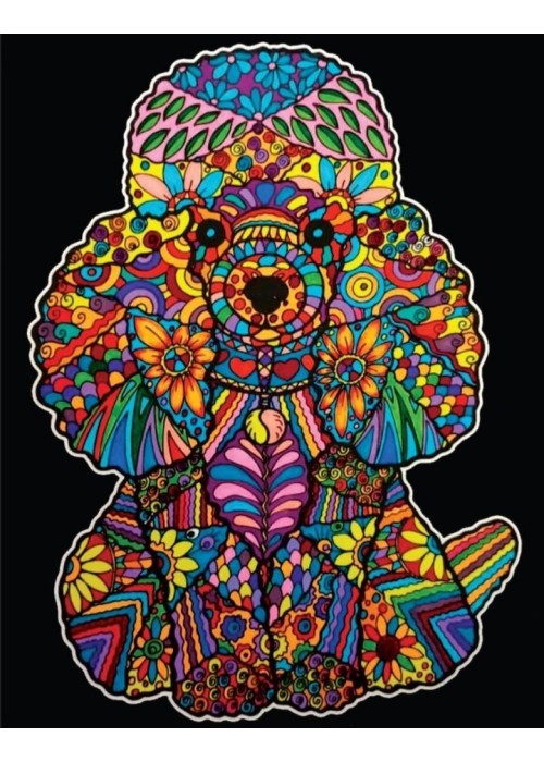 Kolorowanka welwetowa 47x35cm Pudel