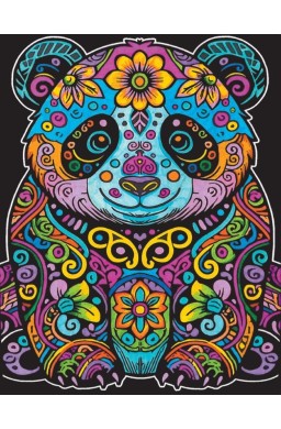 Kolorowanka welwetowa 47x35cm Panda