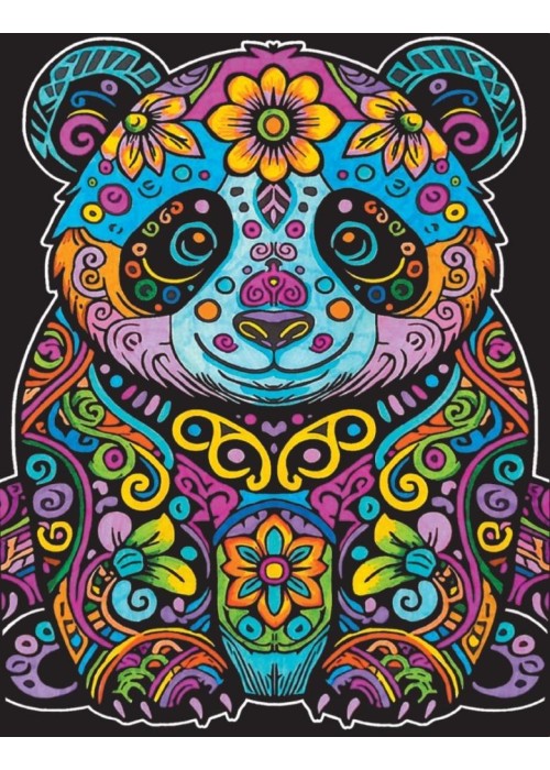 Kolorowanka welwetowa 47x35cm Panda
