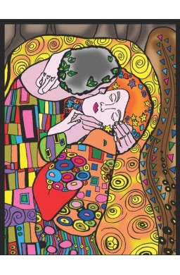 Kolorowanka welwetowa 47x35cm Klimt Pocałunek