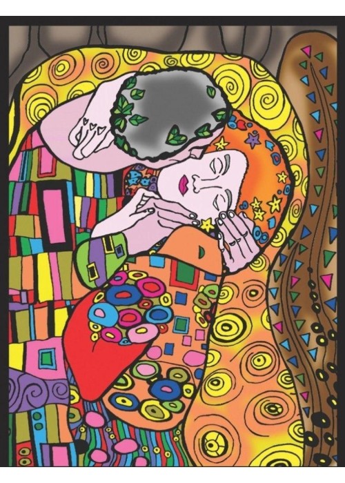 Kolorowanka welwetowa 47x35cm Klimt Pocałunek
