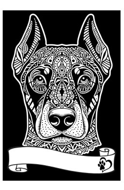 Kolorowanka welwetowa A4 Doberman
