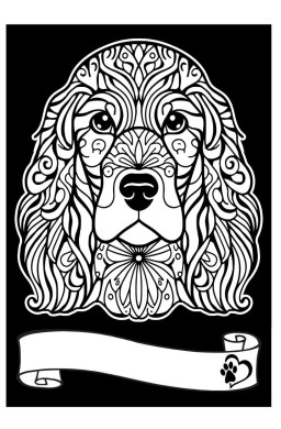 Kolorowanka welwetowa A4 Cocker Spaniel