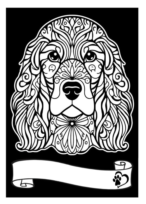 Kolorowanka welwetowa A4 Cocker Spaniel