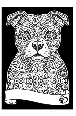 Kolorowanka welwetowa A4 Pitbul