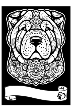 Kolorowanka welwetowa A4 Shar pei