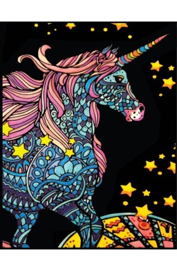 Kolorowanka welwetowa A4 Jednorożec Zodiak
