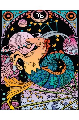 Kolorowanka welwetowa A4 Zodiak Koziorożec