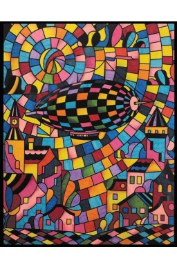 Kolorowanka welwetowa 47x35cm Sterowiec