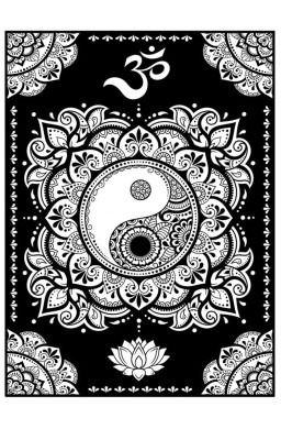 Kolorowanka welwetowa A4 Mandala YinYang