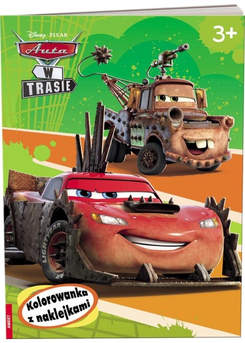 Disney. Auta w trasie. Kolorowanka z naklejkami