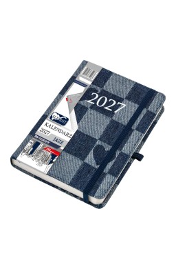 Kalendarz Jazz 2027 B6 dzienny jeans serca