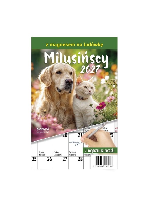 Kalendarz 2027 Milusińscy z magnesem
