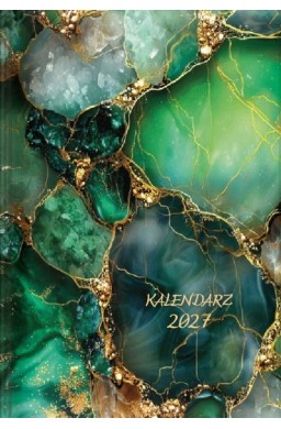 Kalendarz dzienny 2027 A5 marmur zielony