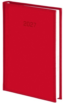 Kalendarz 2027 A4 tygodniowy Vivella czerwony