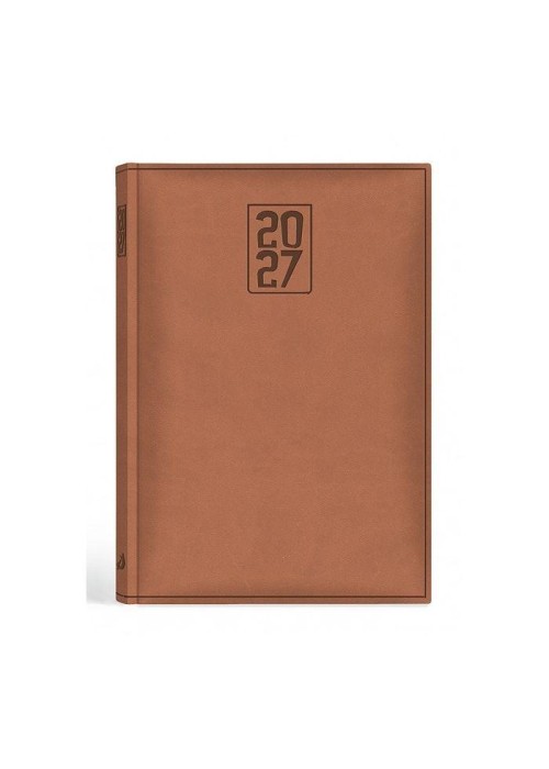 Terminarz 2027 A5 print brązowy
