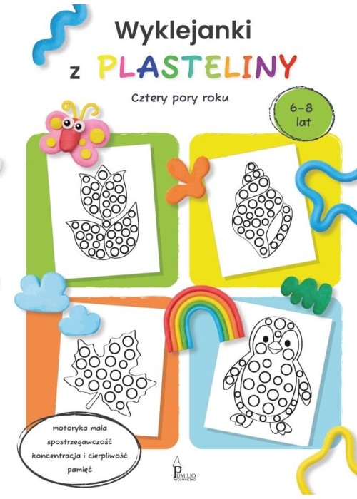 Wyklejanki z plasteliny. Cztery pory roku